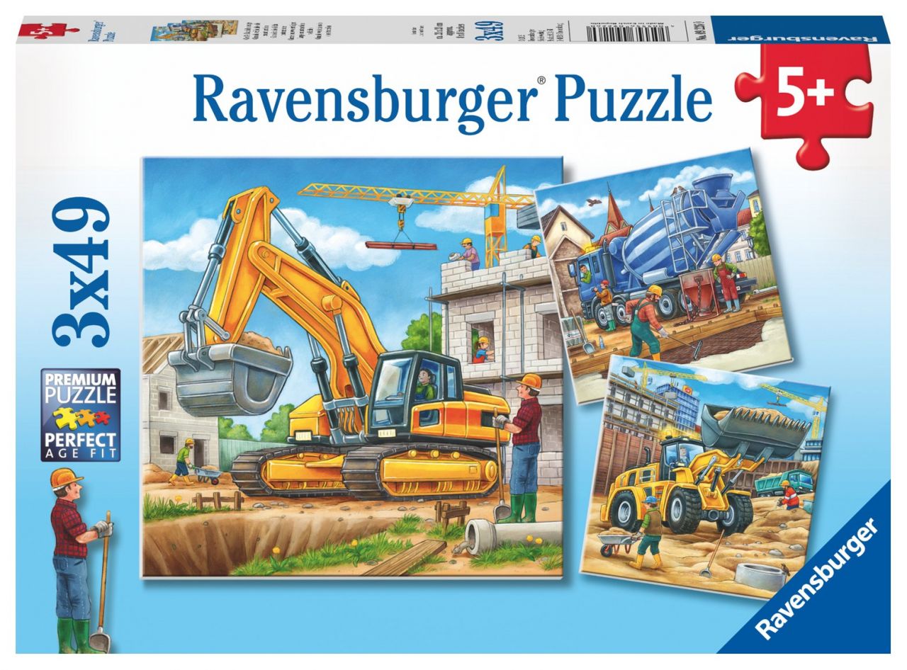 Пазл Ravensburger Большие строительные машины 3х49 элемента