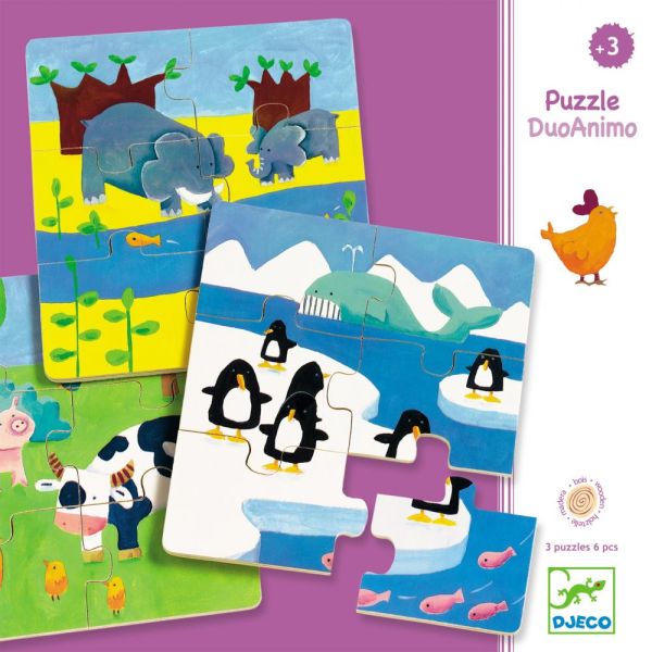 Деревянный пазл Djeco ДуоАнимо