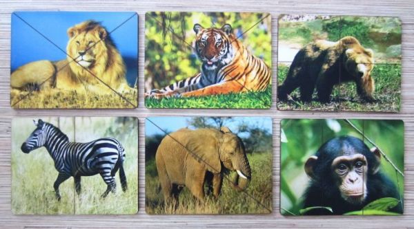 Разрезные картинки Дикие животные Smile Decor