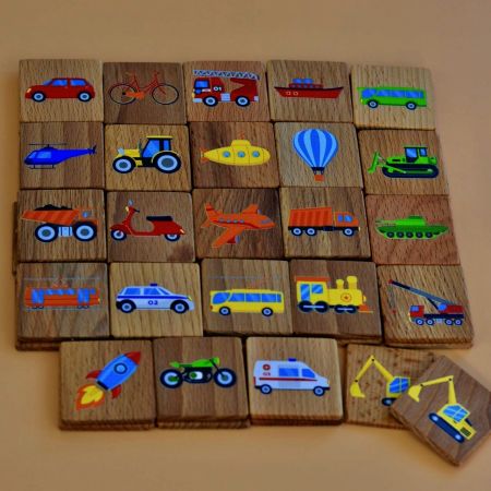 Мемори Транспорт в деревянной коробочке Raduga Kids