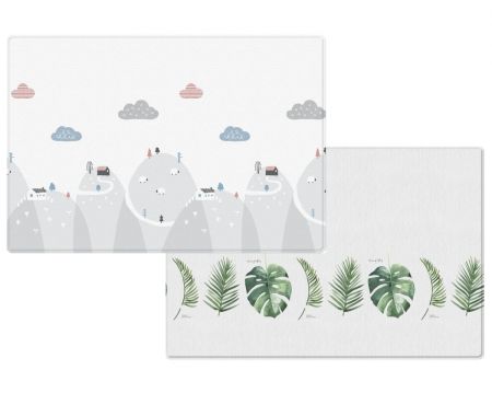 Детский коврик двусторонний Parklon Pure Soft Монстера/Холмы, 190x130x1.2 см