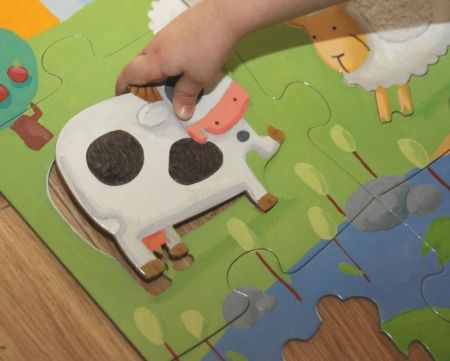 Пазл - гигант тактильный Ферма Djeco