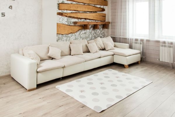 Детский коврик двусторонний Parklon Pure Soft Лесные ягоды и Линии, 190x130x1.2 см