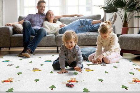 Детский коврик Parklon Eco Clean Лесные гонки, 210x140x1.3 см