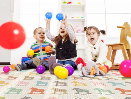 Коврик детский складной Parklon Portable Деревянные лошадки, 200x140x1 см