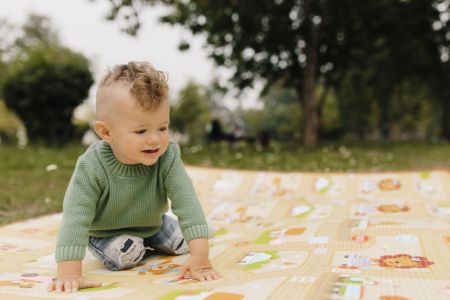 Детский коврик двусторонний Parklon Prime Living Котики и Веселый город, 200x150x1.0 см