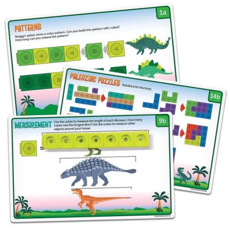 Развивающий набор Соединяющиеся кубики Дино-тайм с карточками Learning Resources
