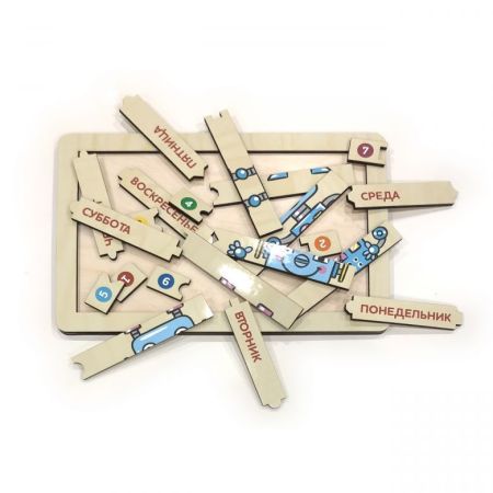 Рамка - вкладыши Дни недели - Робот ЧудоЧадо