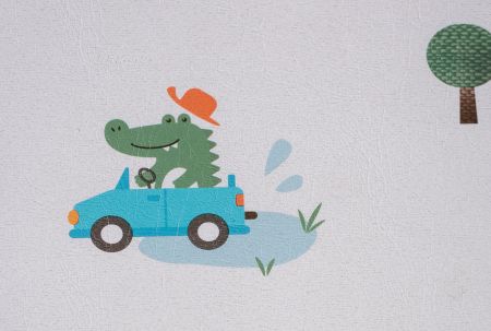 Детский коврик Parklon Eco Clean Лесные гонки, 210x140x1.3 см