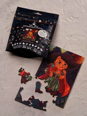 Деревянный пазл "Кот в сапогах" Mr. Puzz