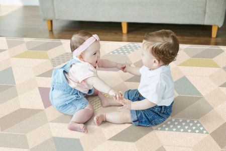 Детский коврик двусторонний Parklon Pure Soft Космос и Зигзаги, 190x130x1.2 см