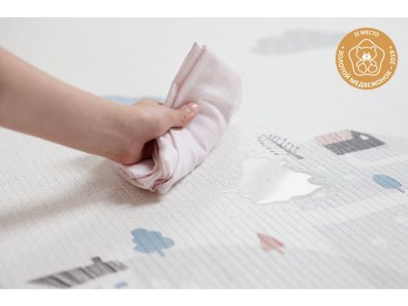 Детский коврик двусторонний Parklon Pure Soft Монстера/Холмы, 190x130x1.2 см