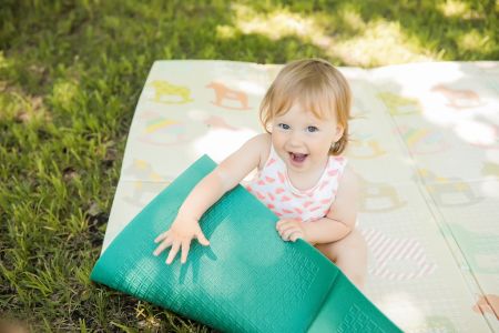 Коврик детский складной Parklon Portable Деревянные лошадки, 200x140x1 см