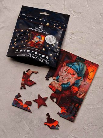 Деревянный пазл "Уютный гномик" Mr. Puzz