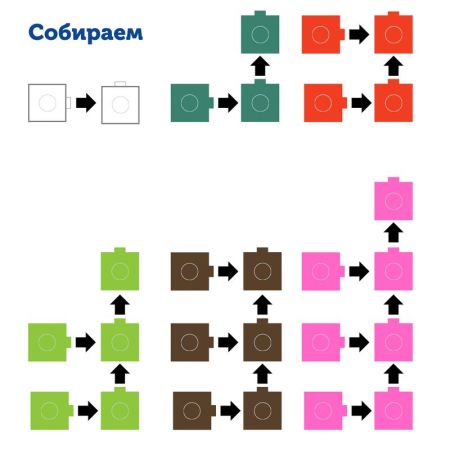 Набор Соединяющиеся кубики с карточками Академия математики от 3 лет Learning Resources