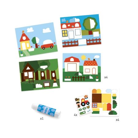 Набор для создания аппликаций Djeco Прятки