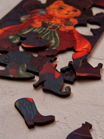 Деревянный пазл "Кот в сапогах" Mr. Puzz