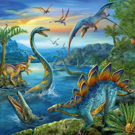 Пазл Ravensburger Динозавры 3х49 элемента