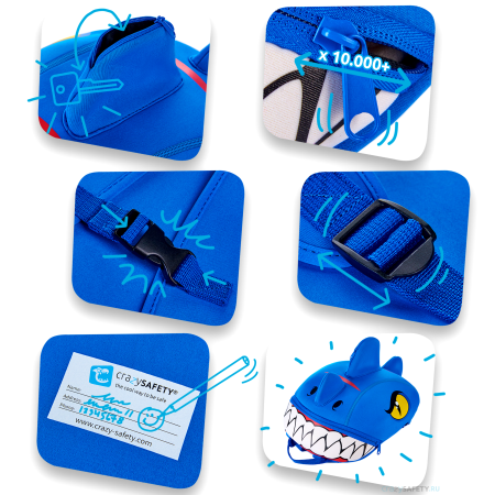 Рюкзак детский Crazy Safety Синий Дракон (Blue Dragon)