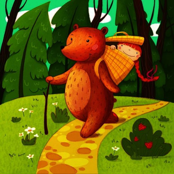 Деревянный пазл "Маша и Медведь" Mr. Puzz