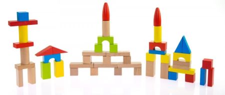 Конструктор деревянный Базовый 50 деталей Goki