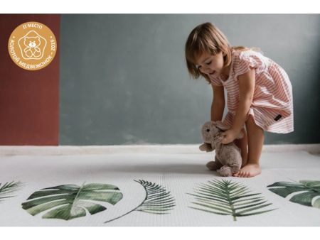 Детский коврик двусторонний Parklon Pure Soft Монстера/Холмы, 190x130x1.2 см