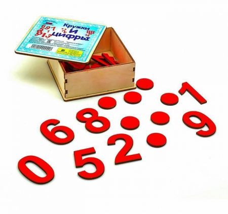 Кружки и цифры в деревянной коробке Smile Decor