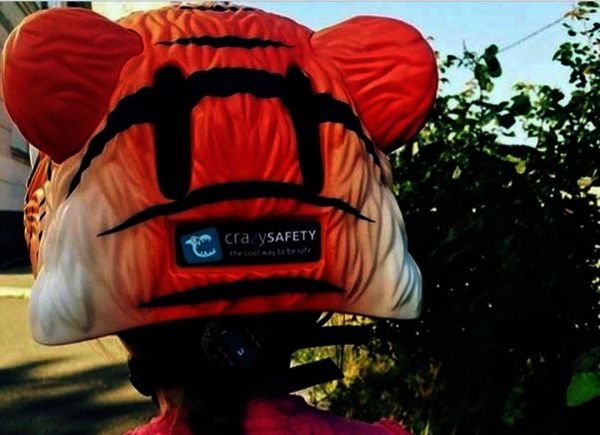 Шлем Orange Tiger коллекция 2017 (оранжевый тигр) Crazy Safety