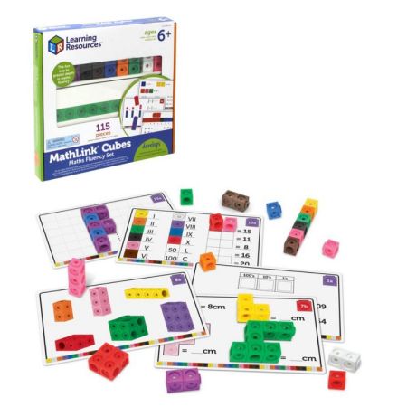Набор Соединяющиеся кубики Академия математики с карточками Learning Resources