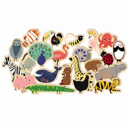 Деревянные магниты Djeco Зоопарк