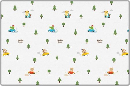 Детский коврик Parklon Eco Clean Лесные гонки, 210x140x1.3 см