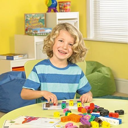 Набор Соединяющиеся кубики Академия математики с карточками Learning Resources