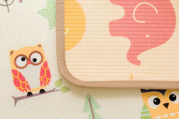 Детский коврик двусторонний Parklon Prime Living Совята/Слоники, 200x180x1.0 см