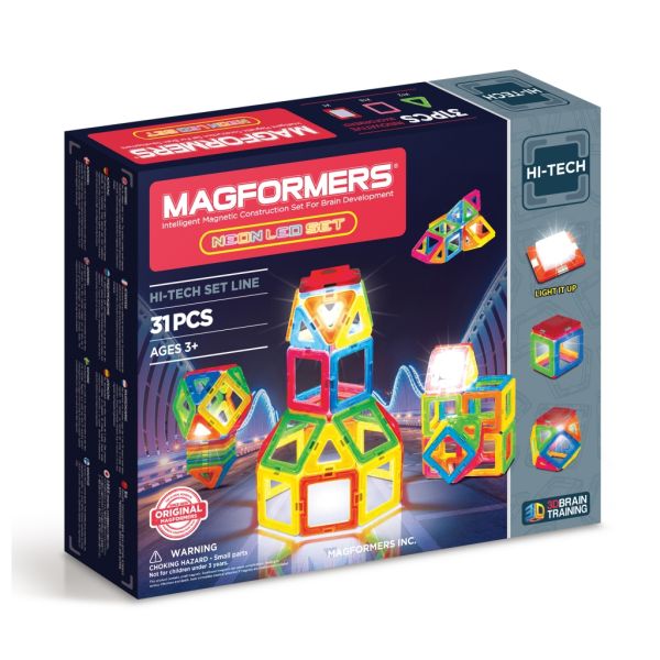 Магнитный конструктор Magformers Neon Led set