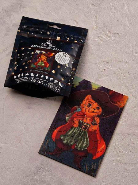 Деревянный пазл "Кот в сапогах" Mr. Puzz