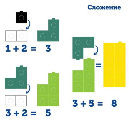 Набор Соединяющиеся кубики Академия математики с карточками Learning Resources