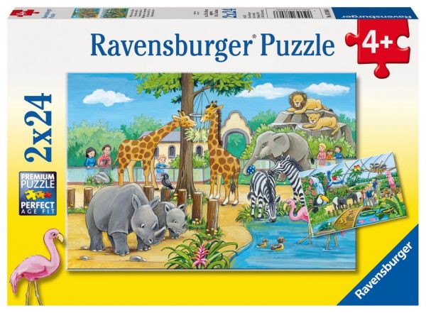 Пазл Ravensburger Добро пожаловать в зоопарк 2х24 элемента