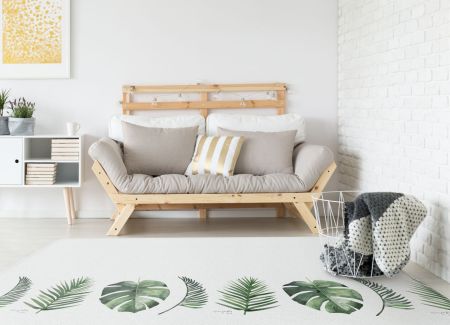 Детский коврик двусторонний Parklon Pure Soft Монстера/Холмы, 190x130x1.2 см