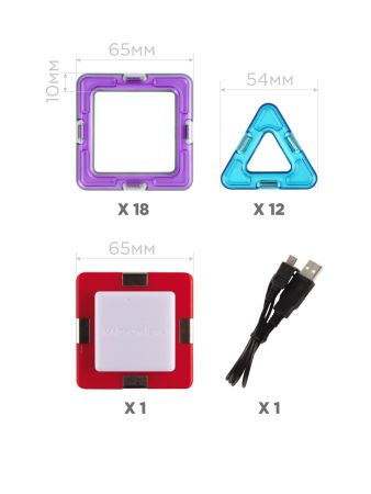 Магнитный конструктор Magformers Neon Led set