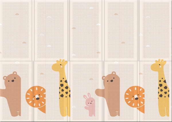 Коврик детский складной Parklon Portable Знакомство с животными 200x140x1 см