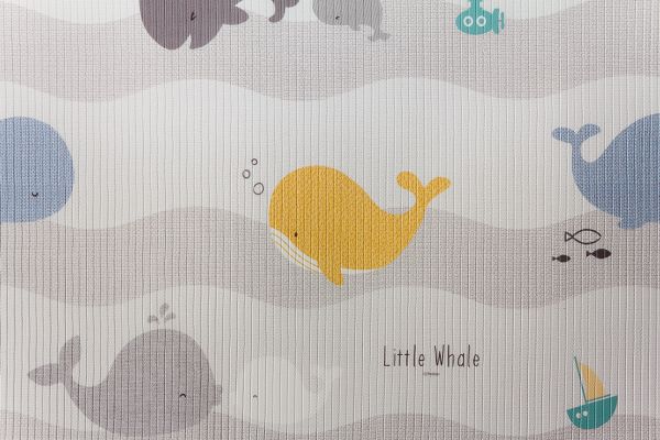 Детский коврик двусторонний Parklon Pure Soft Дороги и Киты, 190x130x1.2 см