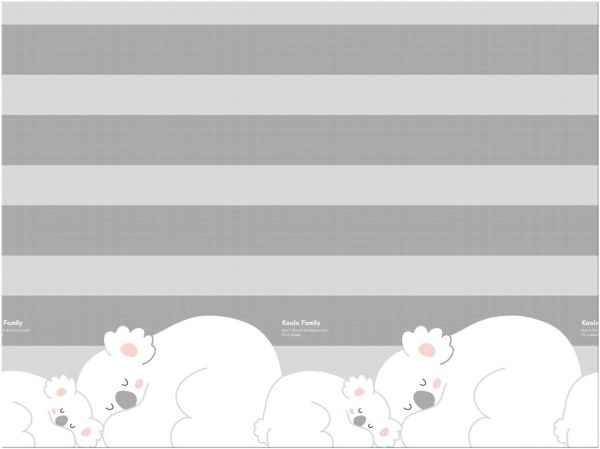 Детский коврик двусторонний Parklon Prime Living Коалы/Слоники за хвостики, 200x180x1.0 см