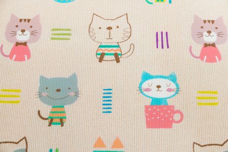 Детский коврик двусторонний Parklon Prime Living Котики и Веселый город, 200x150x1.0 см