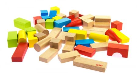 Конструктор деревянный Базовый 50 деталей Goki