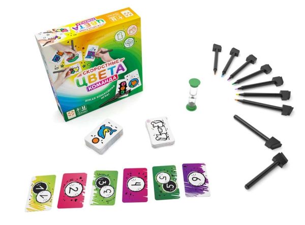 Настольная игра Скоростные цвета. Команда Стиль Жизни