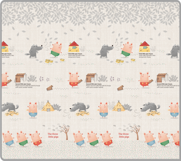 Детский коврик двусторонний Parklon Prime Living Три поросенка, 200x180x1.0 см