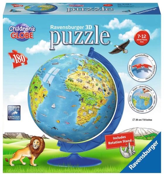 Пазл 3D Ravensburger Глобус. Детский мир 180 элементов