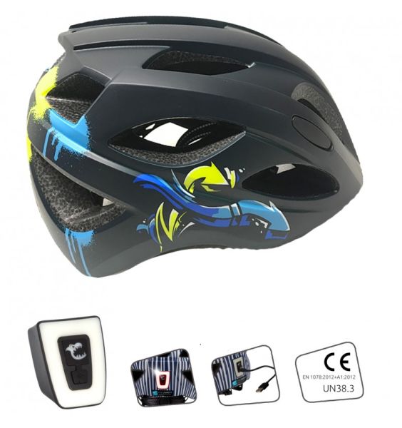 Шлем Cool Arrow (черный/синий) Crazy Safety