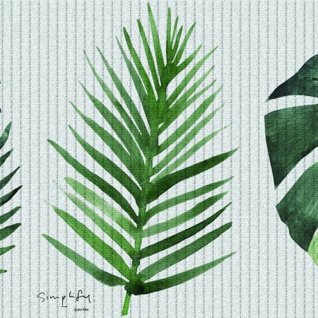 Детский коврик двусторонний Parklon Pure Soft Монстера/Холмы, 190x130x1.2 см