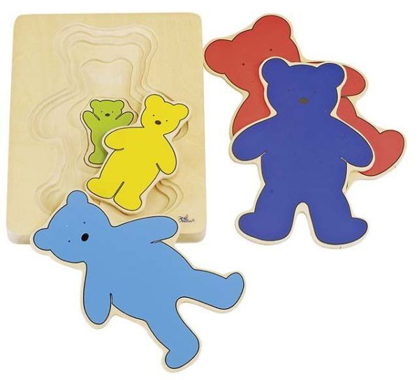 Многослойный пазл Медвежата Goki